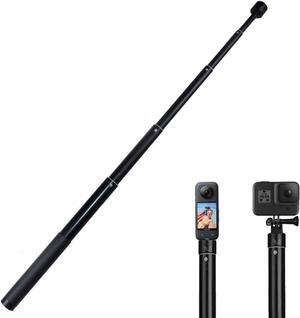 51.2 inch Invisible Selfie Stick Compatible with GoPro Hero 13 12 11 10 9 AKASO EK7000 Brave 4 Brave 7 LE Insta360 DJI Osmo Action and More,30-130cm Extension Pole Aluminum Monopod with 1/4" Screw