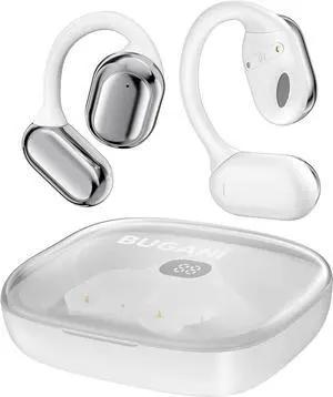 BUGANI Open Ear Headphones, Bluetooth 5.3 Wireless Headphones with Dual Large Driver, Open Ear Earbuds with Immersive Stereo Sound, ENC Clear Talk, 30H Playtime, Waterproof Sport Earbuds for Running