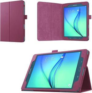 A Samsung Galaxy Tab A 97 Folio Case  Slim Fit Premium Vegan Leather Cover for Samsung Tab A 97Inch Tablet SMT550 SMP550 with Auto SleepWake Feature Purple