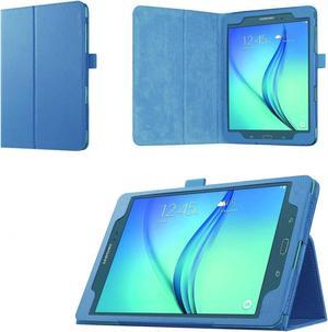 A Samsung Galaxy Tab A 97 Folio Case  Slim Fit Premium Vegan Leather Cover for Samsung Tab A 97Inch Tablet SMT550 SMP550 with Auto SleepWake Feature Sky Blue
