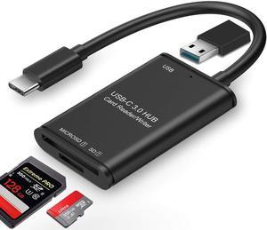 USB C SD Card Reader, High Speed 3.0 Type C Hub SD Card Reader Writer Micro SD TF Memory Card Reader OTG Adapter for PCs Android Smartphones/Tablets with OTG Function