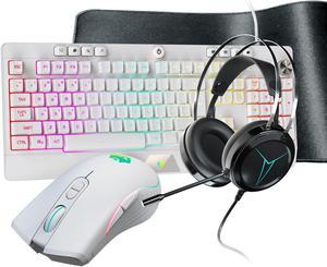 RedThunder K10 Wired Gaming Keyboard and Mouse and Wrist Rest