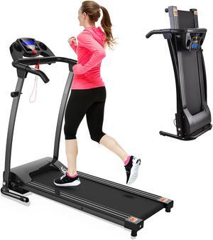 FYC Folding Treadmills for Home, Foldable Electric Treadmill with LCD display, Lightweight Compact Treadmill Fitness Running Walking Jogging Exercise for Home Office Apartment Saver Space