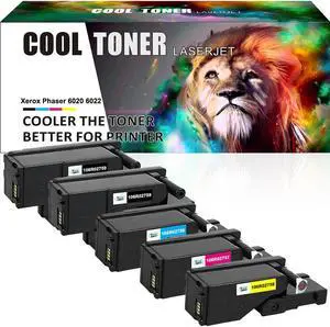 5-Pack Toner Set for Xerox WorkCentre 6027 6025 Phaser 6022 6020 106R02759 - OEM