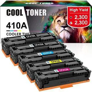 5 PK CF410A Toner Cartridge For HP 410A 477A LaserJet Pro M452dw M477fnw m477fdw - OEM