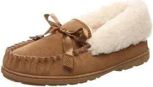 Bearpaw Casual Slippers Women Indio Moc Suede 8 M Hickory II 2165W