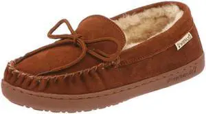 Bearpaw Casual Slippers Womens Mindy Sheepskin 7 M Hickory 1961W