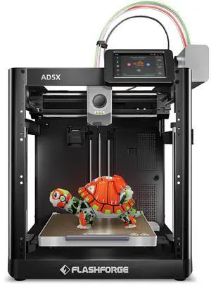 Flashforge AD5X 3D Printer, 600mm/s High-Speed and Multi-Color 3D Printer with 300C Nozzle, Auto Leveling and PEI Flexible Plate, 8.7 x 8.7 x 8.7in