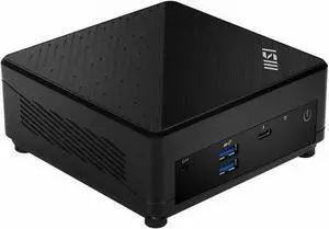 MSI Cubi 5 12M, 0.7L Mini PC, Intel Core i3-1215U, WiFi 6, BT 5.3, Duel LAN,  ThunderBOLT 4 Type C, Black, Non-OS (12M-086BUS)
