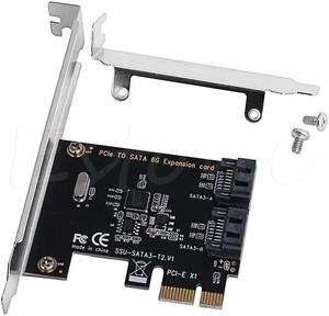 Adapter Card PCI-E Adapter Card PCI Express to SATA3.0 2-Port SATA III 6G Expansion Controller Card Adapter hot