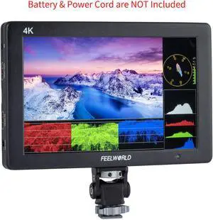 FEELWORLD T7 Plus 7 Inch 3D LUT DSLR Camera Field Monitor Waveform Histogram Peaking Focus False Colors 4K HDMI Input Output Full HD 1920x1200 Solid Aluminum Housing