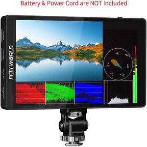 FEELWORLD F7 PRO 7 Inch Touch Screen DSLR Camera Field Monitor with 3D Lut HDR Waveform F970 External Power Install Kit 1920x1200 4K 60Hz HDMI Input Output 8.4V DC Output 5V Type C Input