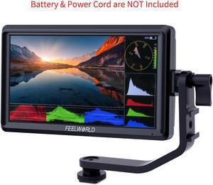 FEELWORLD FW568S 6 inch DSLR Camera Field Monitor with Waveform 3D LUT SDI 4K HDMI Input Output Video Peaking Focus Assist Small 8.4V DC Include Tilt Arm