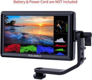 FEELWORLD FW568 V3 6 inch DSLR Camera Field Monitor with Waveform LUTs Video Peaking Focus Assist Small Full HD 1920x1080 IPS with 4K HDMI 8.4V DC Input Output Include Tilt Arm