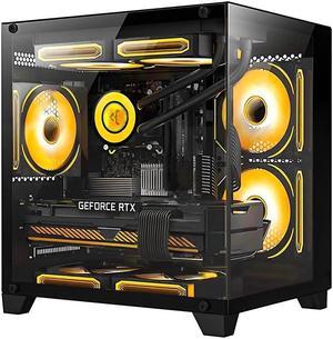 HE Gaming PC AMD Ryzen 5 5600G 44GHz Turbo  Radeon RX 6750 GRE 12G 16GB DDR4 3200MHz 1TB PCIe SSD 240mm AIOWiFi Boothblue RGB Fans Windows 11 Pro Desktop