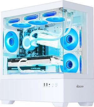 Hoengager RTX 5070 12GB Gaming PC Desktop - AMD Ryzen 7 5700X 3.4 GHz, 32GB DDR4 RAM, 1TB PCIe +2TB SATA SSD, WiFi + BT, Windows 11 Pro -RGB Prebuilt Computer