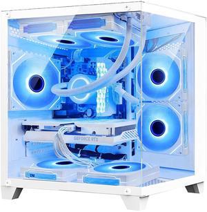 Hoengager Gaming PC -Intel i5 13400F -GeForce RTX 4060 8GB -32GB DDR4 3200MHz- 1TB M.2+1TB SATA  SSD -RGB Fans -WIFI &BT ,HDMI- Liquid  Cooler- Windows 11 Pro Desktop -White