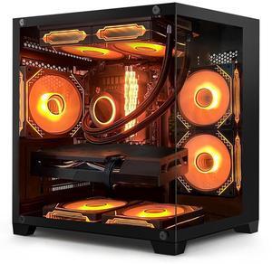 Hoengager Gaming PC - Intel i5 12400F 6-Core up to 4.4 Ghz - GeForce RTX 4060 8GB - 32GB DDR4 3200MHz - 1TB PCIe SSD - Adjustable RGB Fans- Windows 11 Pro -Black