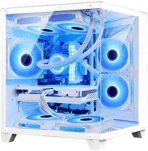 Hoengager Gaming PC -Intel i5 13400F -GeForce RTX 4060 8GB -32GB DDR4 3200MHz- 1TB M.2+1TB SATA  SSD -RGB Fans -WIFI &BT ,HDMI- Liquid  Cooler- Windows 11 Pro Desktop -White