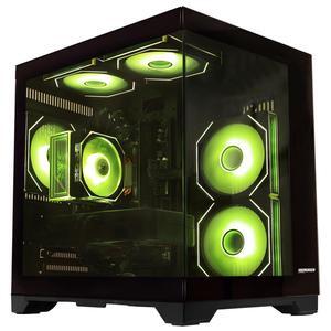 Hoengager Gaming PC Desktop Intel Core i5-13400F 2.5 GHz 10 Core,  RTX 4060 8G DLSS 3, 16GB DDR4 RAM 3200MHz,1TB PCIe +1TB SATA SSD, Wi-Fi & Bluetooth ,Windows 11Pro  Prebuilt Tower RGB Computer-Black