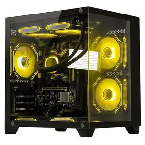 Hoengager AMD Ryzen 5 5600GT,32GB DDR4 3200MHz,1TB M.2 SSD,WiFi& Bluetooth, Windows 11 Pro Gaming Desktop PC-Black
