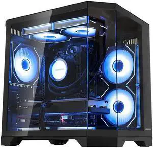Hoengager Gaming PC - AMD Ryzen 7 9700X  8-Core 3.8 GHz , Intel Arc B580 12GB, 32GB DDR5 RAM 6000MHz, 1TB PCIe SSD, WiFi + BT, 850W PSU,Liquid cooler, Windows 11 Pro -RGB Prebuilt Desktop