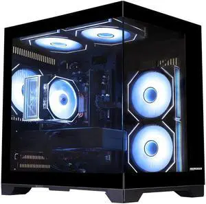 Hoengager King Gaming Desktop AMD Ryzen 5 5600X  6-Core 3.7 GHz,GeForce RTX 3060 12G, 32GB DDR4 3200MHz RAM ,1TB PCIe +2TB SATA SSD ,RGB FAN ,WiFi &Bluetooth Windows 11 Pro Prebuilt Gaming PC