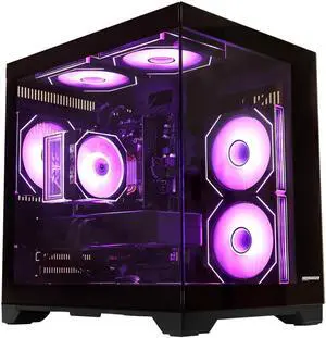 Hoengager King Gaming Desktop AMD Ryzen 5 5500  6-Core 3.6 GHz,Radeon RX 9060XT 16G, 32GB DDR4 3200MHz RAM ,1TB PCIe SSD ,RGB FAN ,WiFi &Bluetooth Windows 11 Pro Prebuilt Gaming PC