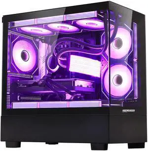 Hoengager RTX 5070 12GB Gaming PC Desktop - AMD Ryzen 7 5700X 3.4 GHz, 16GB DDR4 RAM, 1TB PCIe SSD, WiFi + BT, Windows 11 Pro -RGB Prebuilt Computer