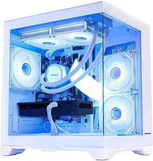 H.E. Gaming PC -AMD Ryzen 7 5700X 3.4 GHz-RTX 3060 12GB -16GB DDR4 RAM-1TB M.2 SSD-240 Liquid Cooler -WIFI &Bluetooth -RGB Fans-Windows 11 Pro Desktop Computer-White