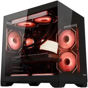 Hoengager Gaming PC AMD Ryzen 5 5600X  6-Core 3.7 GHz, Radeon RX 9060 XT 8GB, 32GB DDR4 RAM 3200MHz,1TB PCIe SSD, WIFI&Bluetooth Windows 11 Pro