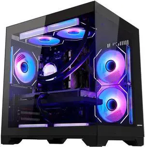 Hoengager Desktop AMD Ryzen 5 9600X 6-Core 3.9 GHz - GeForce RTX 3060 12GB GPU-16GB DDR5 RAM- 1TB PCIe SSD -Liquid Cooler-WIFI &BT 650W PSU -Windows 11 ARGB Software Prebuilt PC Computer-Black Hoengager Desktop AMD Ryzen 5 9600X 6-Core 3.9 GHz - GeForce RTX 3060 12GB GPU-16GB DDR5 RAM- 1TB PCIe SSD -Liquid Cooler-WIFI &BT 650W PSU -Windows 11 ARGB Software Prebuilt PC Computer-Black