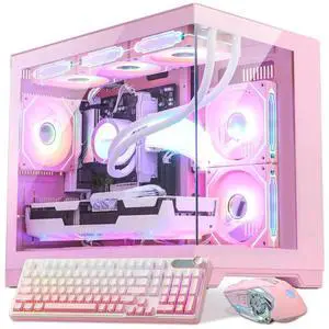 Hoengager RTX 5060TI 8GB GPU Gaming PC-AMD Ryzen 7 9700X 8Core 3.8GHz, 16GB DDR5 RAM,1TB PCIe +2TB SATA SSD, 360 Liquid cooler, KB&MS ,Win11,850W Gold PSU-RGB Fusion 2.0 Prebuilt Desktop Computer-Pink Hoengager RTX 5060TI 8GB GPU Gaming PC-AMD Ryzen 7 9700X 8Core 3.8GHz, 16GB DDR5 RAM,1TB PCIe +2TB SATA SSD, 360 Liquid cooler, KB&MS ,Win11,850W Gold PSU-RGB Fusion 2.0 Prebuilt Desktop Computer-Pink