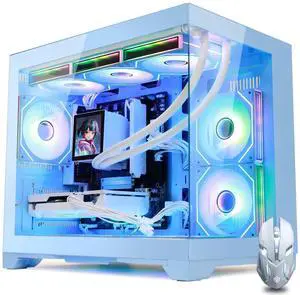Hoengager Gaming PC-AMD Ryzen 5 9600X 6-Core 3.9 GHz-RX 9060 XT 16GB GPU-16GB DDR5 RAM-1TB PCIe SSD-LCD Liquid Cooler -WIFI & BT-850W Gold PSU-APP ARGB Fans-Windows 11 prebuilt Gaming Desktop PC-Blue Hoengager Gaming PC-AMD Ryzen 5 9600X 6-Core 3.9 GHz-RX 9060 XT 16GB GPU-16GB DDR5 RAM-1TB PCIe SSD-LCD Liquid Cooler -WIFI & BT-850W Gold PSU-APP ARGB Fans-Windows 11 prebuilt Gaming Desktop PC-Blue