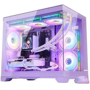 Hoengager Gaming PC -AMD Ryzen7 9800X3D 8Core 5.2GHz-RX 9060 XT 16G -32GB DDR5 RAM-1TB PCIe+1TB SATA SSD-LCD Liquid Cooler-850W Gold PSU-APP ARGB Fans-VR Ready Win 11 prebuilt Gaming Desktop PC-Purple Hoengager Gaming PC -AMD Ryzen7 9800X3D 8Core 5.2GHz-RX 9060 XT 16G -32GB DDR5 RAM-1TB PCIe+1TB SATA SSD-LCD Liquid Cooler-850W Gold PSU-APP ARGB Fans-VR Ready Win 11 prebuilt Gaming Desktop PC-Purple