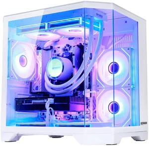 HoengagerGaming PC - AMD Ryzen 5 9600X 6-Core 3.9GHz, Intel Arc B580 12GB GPU, 16GB DDR5 RAM, 1TB PCIe SSD, WiFi + BT, 850W PSU,Liquid cooler, Win 11 -APP RGB Control Prebuilt Desktop-White HoengagerGaming PC - AMD Ryzen 5 9600X 6-Core 3.9GHz, Intel Arc B580 12GB GPU, 16GB DDR5 RAM, 1TB PCIe SSD, WiFi + BT, 850W PSU,Liquid cooler, Win 11 -APP RGB Control Prebuilt Desktop-White
