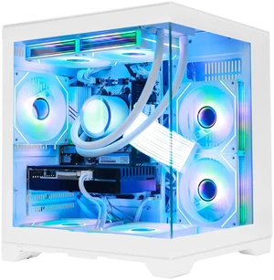 Hoengager Gaming PC - AMD Ryzen 7 5700X 3.4 GHz, Intel Arc B580 12GB GPU, 32GB DDR4 RAM, 1TB PCIe SSD, WiFi + Bluetooth, Windows 11 -ARGB Software Prebuilt Desktop-White Hoengager Gaming PC - AMD Ryzen 7 5700X 3.4 GHz, Intel Arc B580 12GB GPU, 32GB DDR4 RAM, 1TB PCIe SSD, WiFi + Bluetooth, Windows 11 -ARGB Software Prebuilt Desktop-White