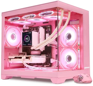 Hoengager RTX 5060 8GB Gaming PC -AMD Ryzen 5 9600X 6-Core 3.9 GHz, 16GB DDR5 RAM, 1TB PCIe SSD, 360 Liquid cooler, KB&MS ,Win 11,850W Gold PSU-RGB Fusion 2.0 Prebuilt Desktop Computer-Pink Hoengager RTX 5060 8GB Gaming PC -AMD Ryzen 5 9600X 6-Core 3.9 GHz, 16GB DDR5 RAM, 1TB PCIe SSD, 360 Liquid cooler, KB&MS ,Win 11,850W Gold PSU-RGB Fusion 2.0 Prebuilt Desktop Computer-Pink