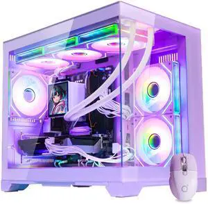 Hoengager Gaming PC-AMD Ryzen 5 9600X 6-Core 3.9 GHz-RTX 5070 12GB GPU-16GB DDR5 RAM-1TB PCIe SSD-LCD Liquid Cooler -WIFI &Bluetooth-850W Gold PSU-APP ARGB Fans-Win11 prebuilt Gaming Desktop PC-Purple Hoengager Gaming PC-AMD Ryzen 5 9600X 6-Core 3.9 GHz-RTX 5070 12GB GPU-16GB DDR5 RAM-1TB PCIe SSD-LCD Liquid Cooler -WIFI &Bluetooth-850W Gold PSU-APP ARGB Fans-Win11 prebuilt Gaming Desktop PC-Purple