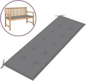 vidaXL Garden Bench Cushion Grey 150x50x4 cm Oxford Fabric