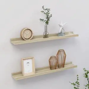 vidaXL Wall Shelves 2 pcs Sonoma Oak 23.6"x3.5"x1.2"