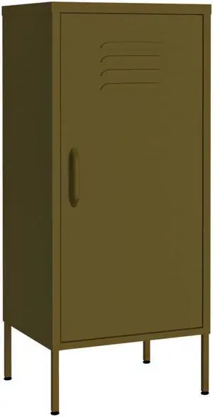 vidaXL Storage Cabinet Olive Green 16.7"x13.8"x40" Steel vidaXL Storage Cabinet Olive Green 16.7"x13.8"x40" Steel
