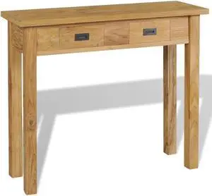 vidaXL Console Table Solid Teak 35.4"x11.8"x31.5"