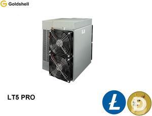 Gold shell LT5 pro miner 2450MH/S ASIC LTC Top profit miner Scrypt algorithm mining Dogecoin + Litecoin miner power consumption of 3100W