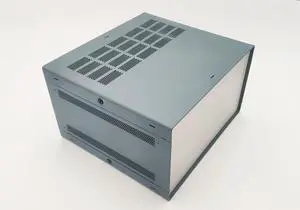 DIY Electronic Enclosure 4U 175 x 279 x 305 mm. Full Aluminum SLATE GREY