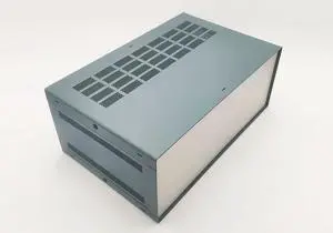 DIY Electronic Enclosure 4U 175 x 279 x 432 mm. Full Aluminum SLATE GREY