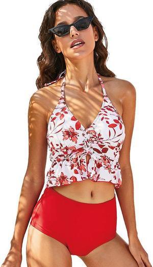 2 Piece Bathing Suits For Women, Trendy High Waisted Bikini Tankini Comfortable and Stylish – Multiple Colors and Designs – N367