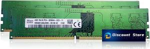 SK Hynix 8GB(2X4GB) DDR4-25600MHz 1RX16 PC4-3200AA UDIMM (HMA851U6DJR6N-XN) 1.2V Desktop Memory RAM Pin-288