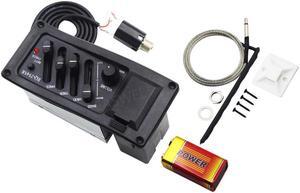ECUALIZADOR DE guitarra acústica, EQ-7545R piezoeléctrico, preamplificador, sintonizador, 4 bandas