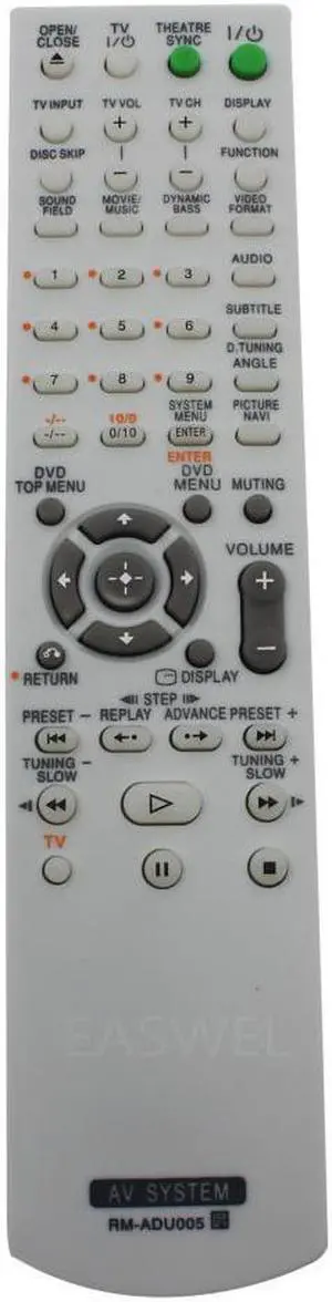 RM-ADU005 remoto para Sony DVD sistema de cine en casa DAV-DZ231 HCD-DZ231 DAV-HDZ235 DAV-DZ30 HCD-HDX265 HCD-HDX465 DAV-HDX466
